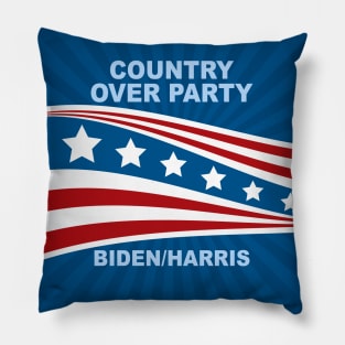 Country Over Party Biden Harris Pillow
