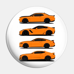 AMERICAN MUSCLE ORANGE Pin