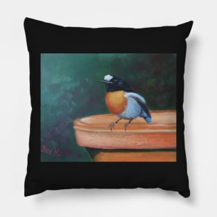 Scarlet Robin Pillow