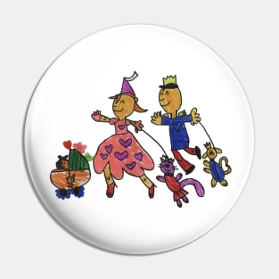 Skipping Family Pin