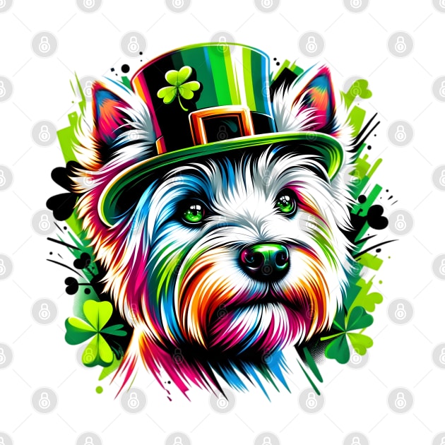 West Highland White Terrier Celebrates St Patrick's Day by ArtRUs