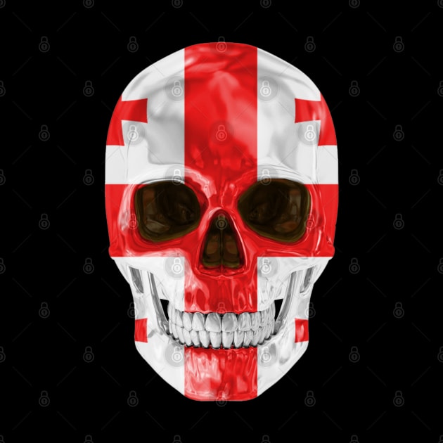 Georgia Flag Skull - Gift for Georgian With Roots From Georgia by Country Flags