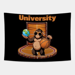 University Jungle Baller: World Play Basketball Graphic Tapestry