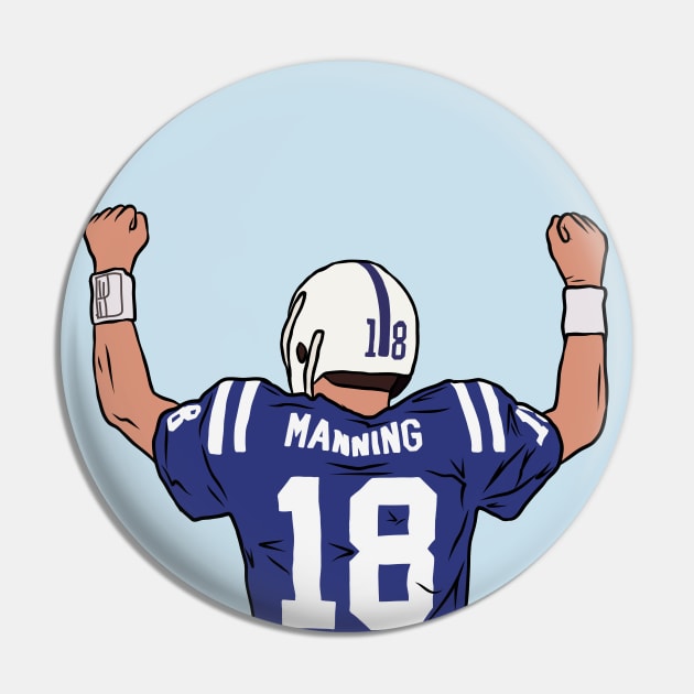 Peyton Manning Celebration Pin by rattraptees