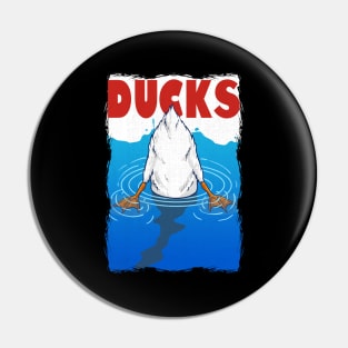 Retro 90s Movies Duck Butt Pun Meme Men Women Funny Duck Pin