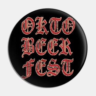 Oktobeerfest Typography Distressed Pin