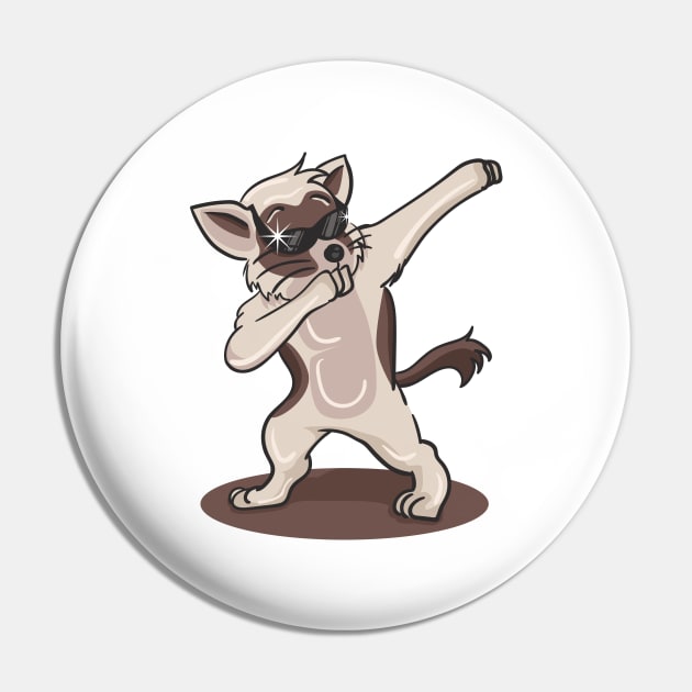 'Dabbing Dancing Kitten' Funny Dabbing Animal Gift Pin by ourwackyhome