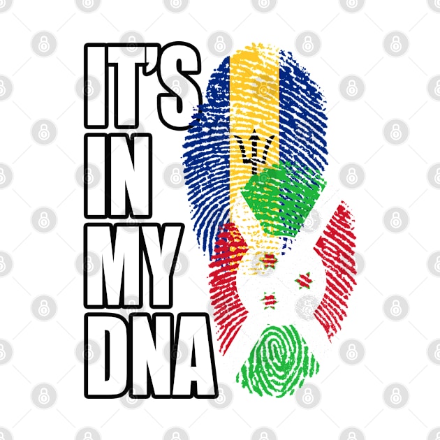 Burundian And Barbadian Mix Heritage DNA Flag by Just Rep It!!