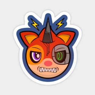 Angry Cyborg Squirrel Oskar Magnet