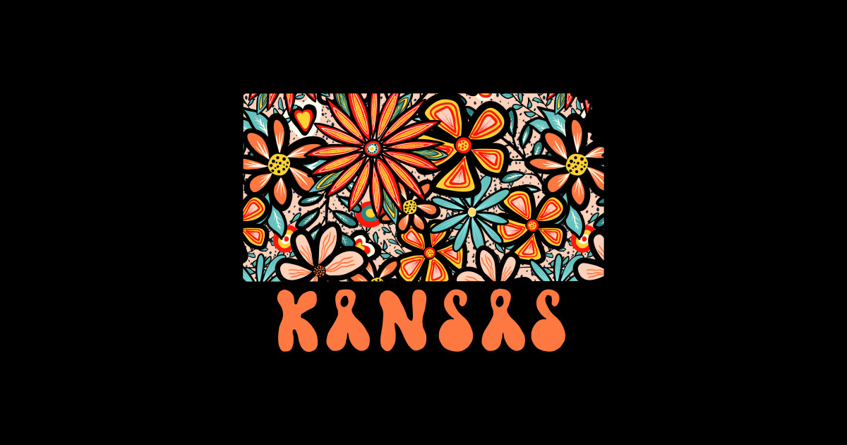 Kansas State Design Artist Designed Illustration Featuring Kansas