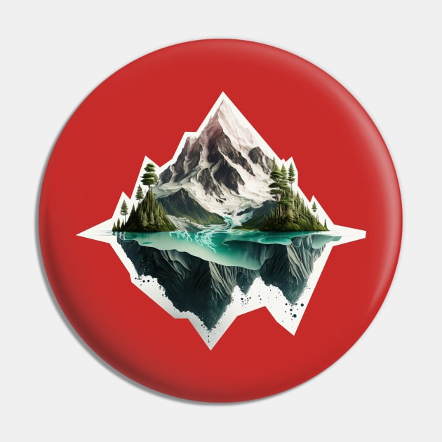 Floating mountain Pin by Imagier