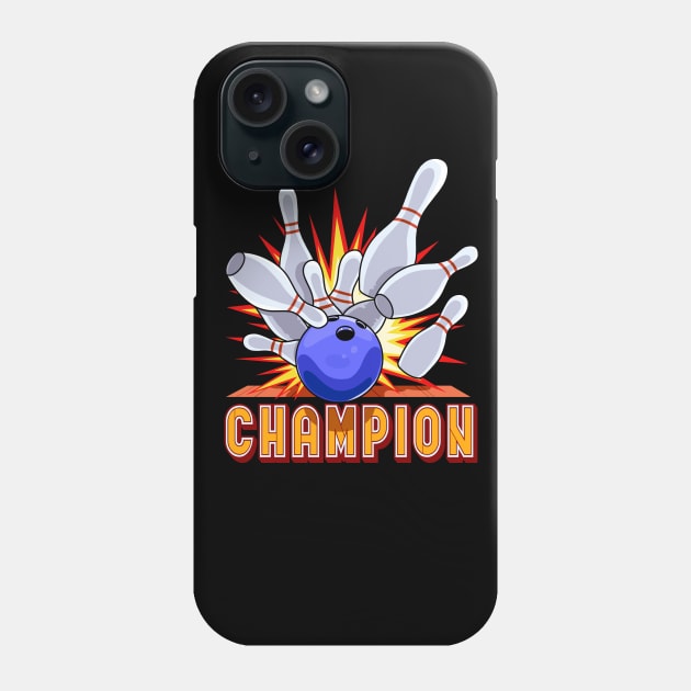 Bowling Ball Champion Bowler Phone Case by Noseking