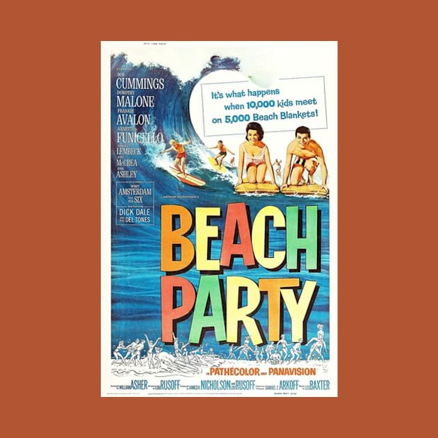 Vintage Movie - Beach Party Poster by Kleiertees