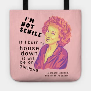 Margaret Atwood Portrait and Quote Tote