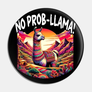Funny Peruvian No Plob - Llama Andean Pride Flora Pin