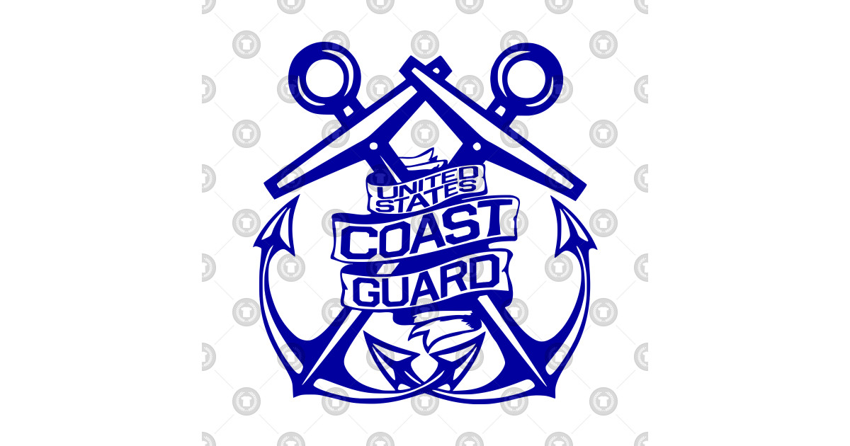 U.S. Coast Guard Crossed Anchors in Blue Coast Guard Phone Case