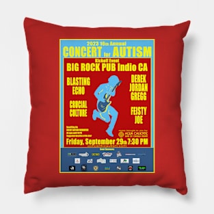 2023 16th Annual Concert for Autism Kickoff Event Flyer tshirt Pillow