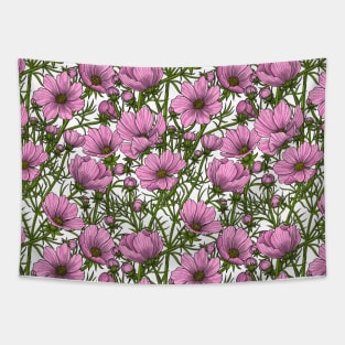 Pink Cosmos flowers Tapestry