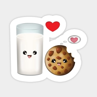 Cute Cookies and Milk- perfect pair kawaii Magnet