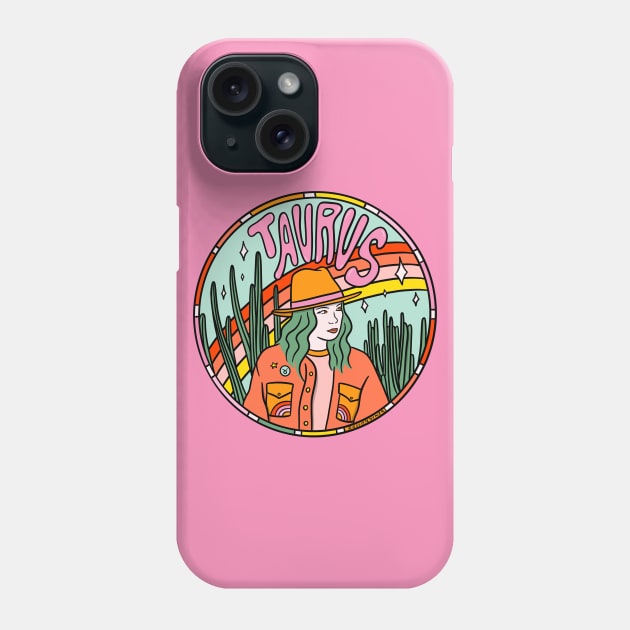 Taurus Cowgirl Phone Case by Doodle by Meg