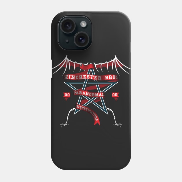 Winchester bros paranormal investigators Phone Case by Bomdesignz