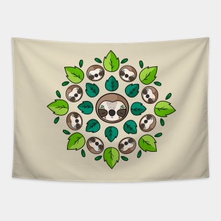 Mandala Sloth Tapestry