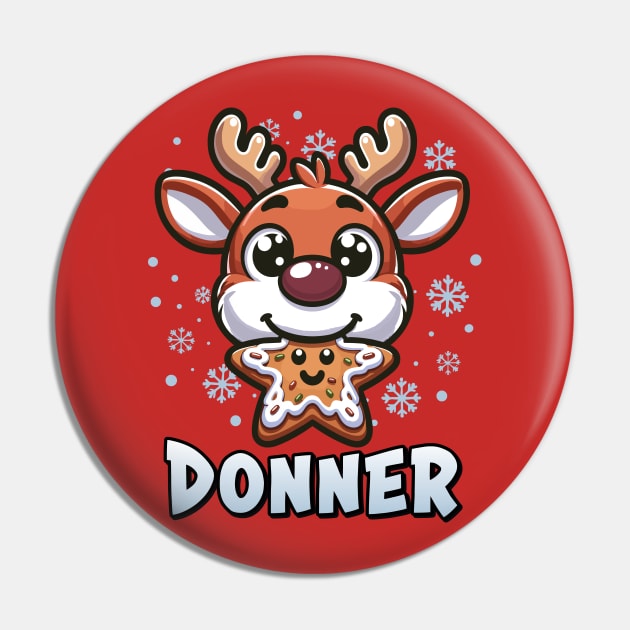 Santa’s Reindeer Donner Xmas Group Costume Pin by Graphic Duster