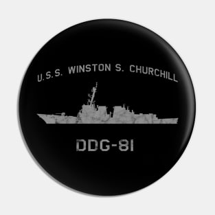 DDG-81 USS Winston S Churchill Ships Profile Pin