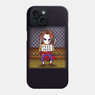 Free Hugs Cute 80's Video Game Martial Artist Warrior Cartoon Phone Case