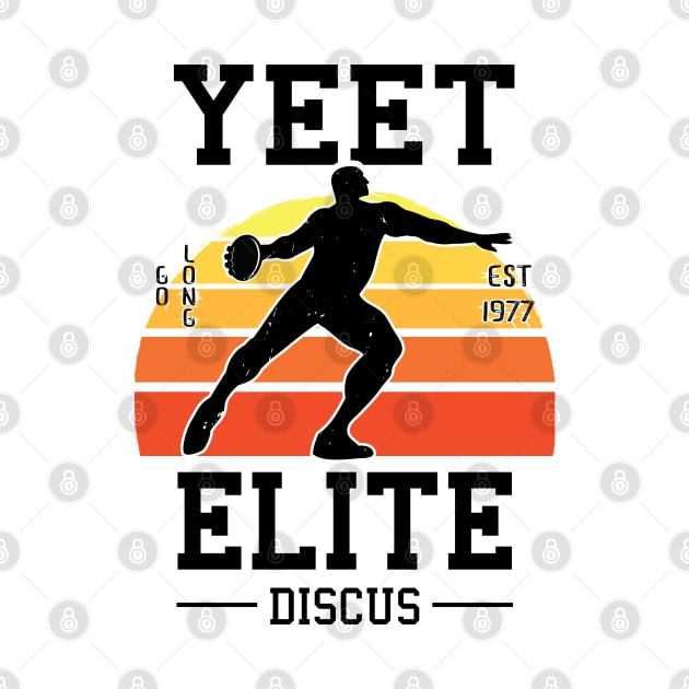 Yeet Elite Discus Athlete Retro Track N Field Athlete by atomguy