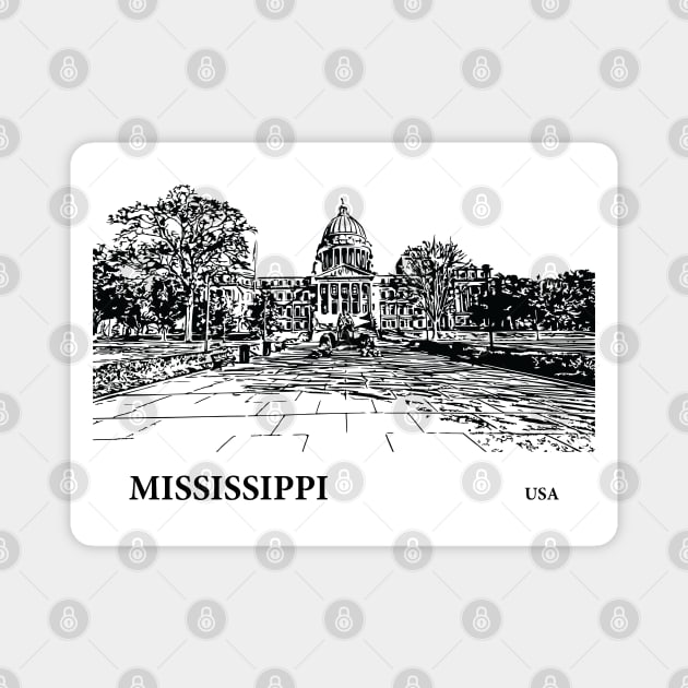 Mississippi State USA Magnet by Lakeric
