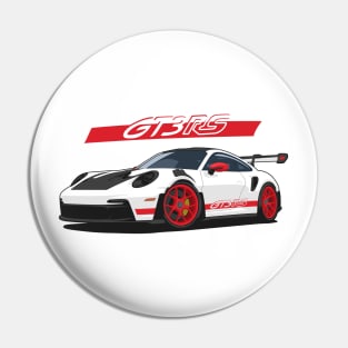 Car 911 gt3 rs white red Pin