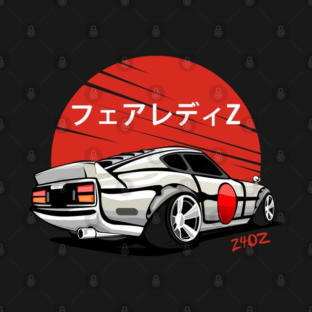 JDM Drifting 240z Classic Old School Japanese Classic Car by Violette Graphica