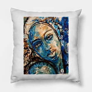 La fee blue Pillow