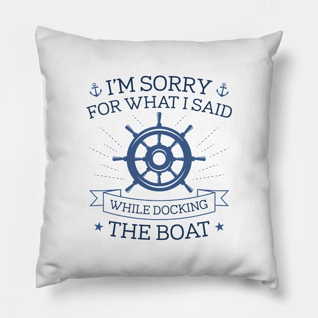 Docking The Boat Pillow by LuckyFoxDesigns