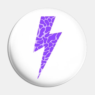 purple cow print lightning bolt Pin