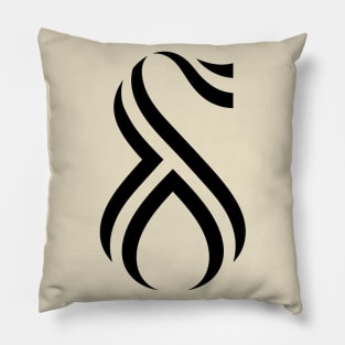 Large Delta Black Pillow