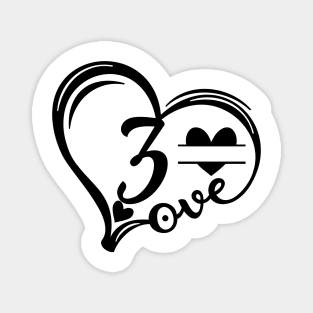 letter z monogram in the shape of love Magnet