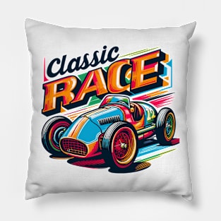 Classic Race car Pillow