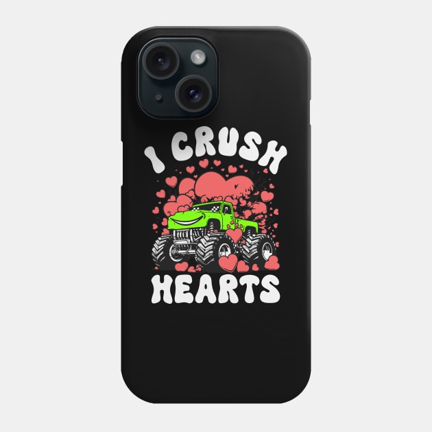 I Crush Hearts Monster Truck Phone Case by Etopix