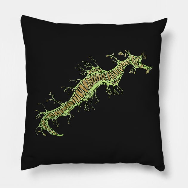 Sea Dragon Pillow by ElisabethFriday