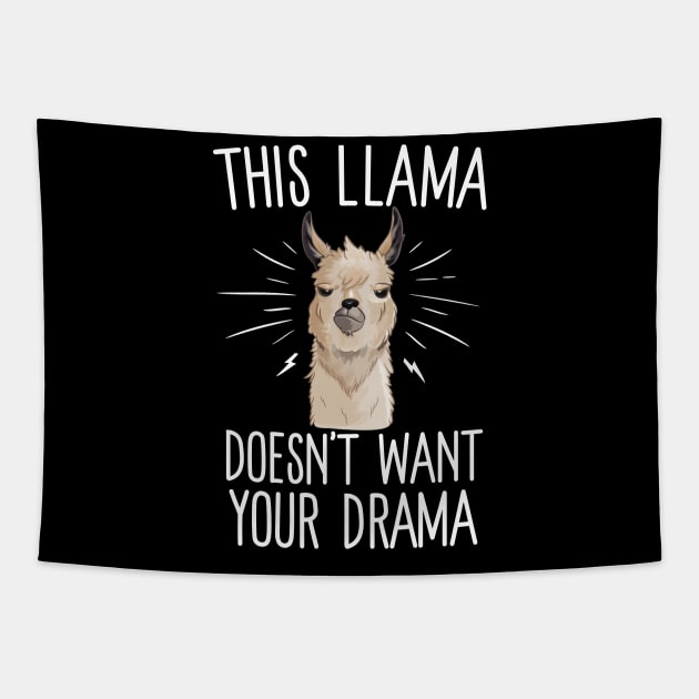 This Llama Doesn't Want Your Drama Tapestry by Eugenex