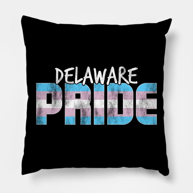 Delaware Pride Transgender Flag Pillow by wheedesign