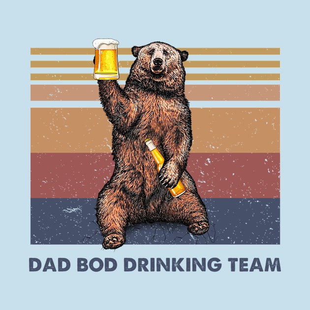 Dad Bod Drinking Team Vintage by beckeraugustina