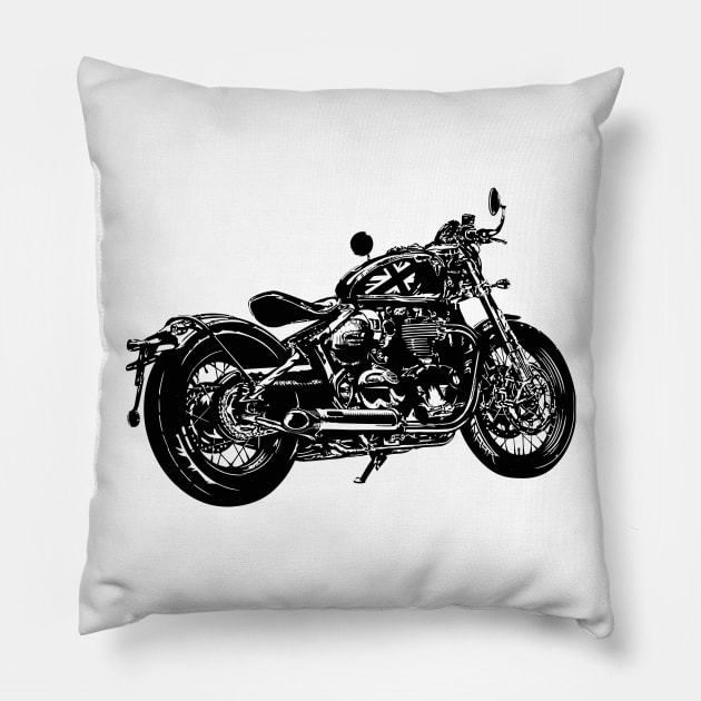 Bobber Black Pillow by mizoneroberto