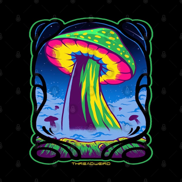 Psychedelic Magic Mushroom by ThreadWeird Apparel Company