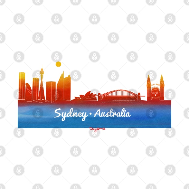 iconic Sydney Australia by tobycentreart