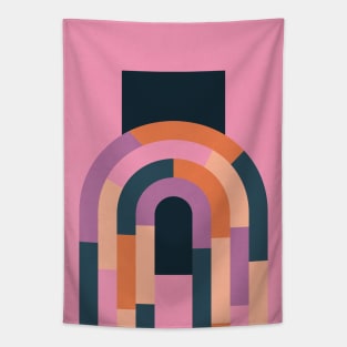 Modern Retro - Colorful Lines Tapestry