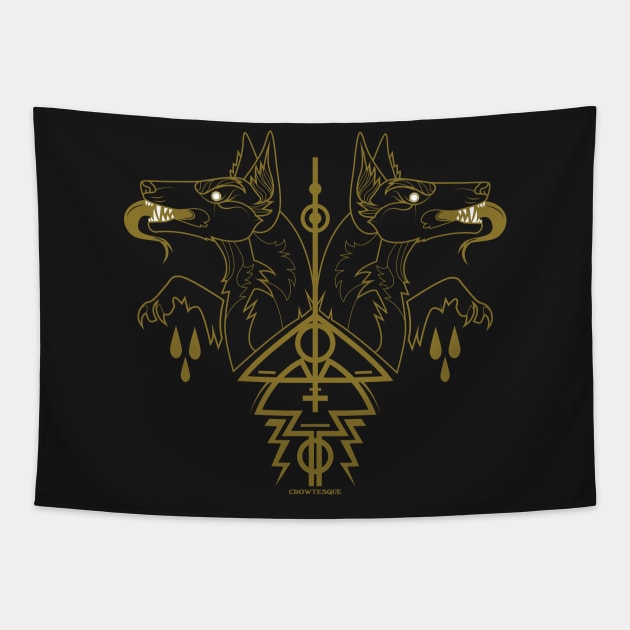 Anubis Tapestry by Crowtesque