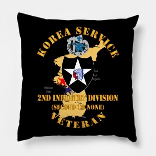 Korea Service Vet - 2nd Infantry Div - Second to None Pillow